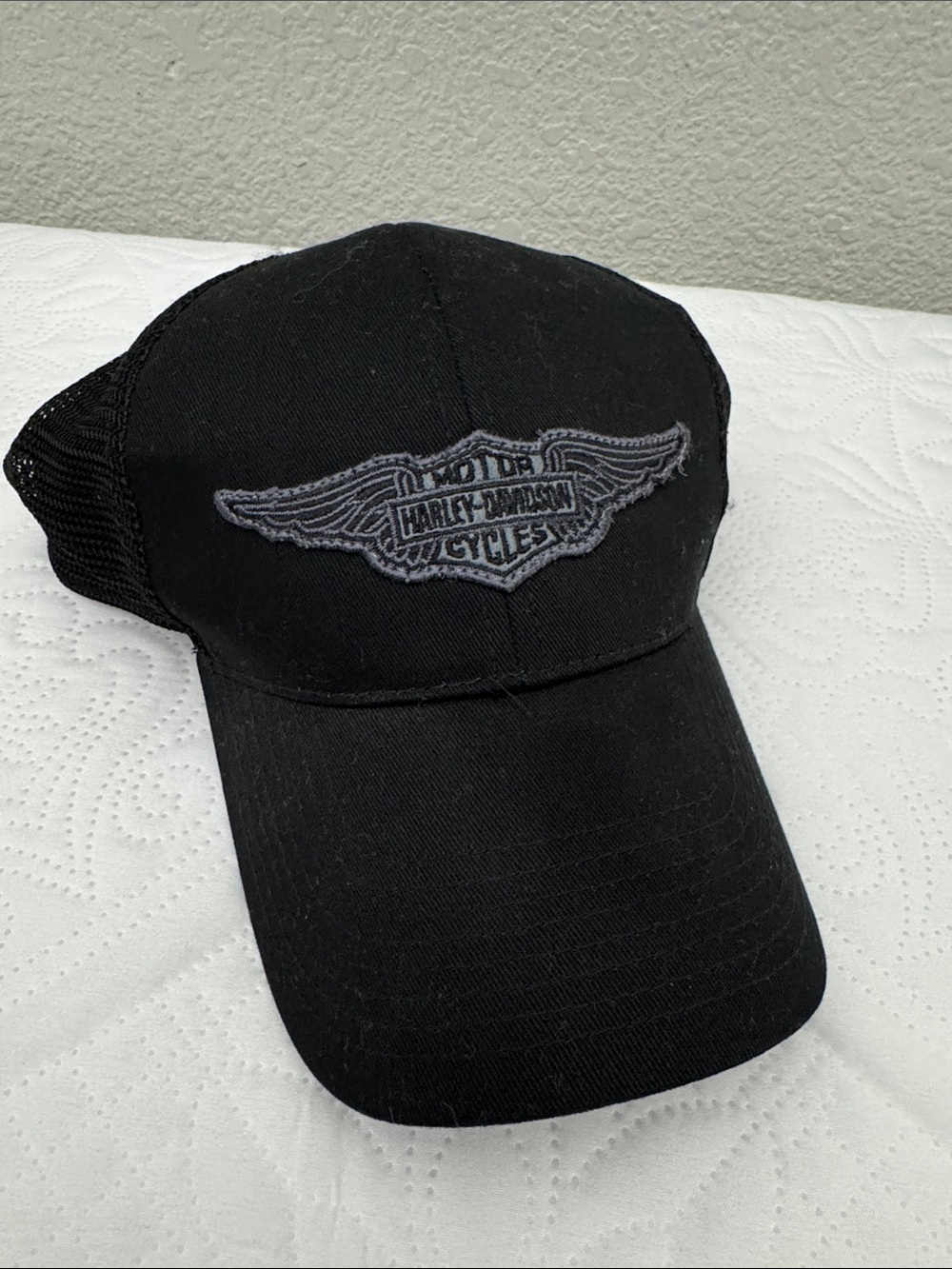 Vintage Harley Davidson Hat Cap Black‎ Mesh Snapback Trucker One Size OS